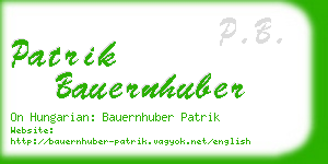 patrik bauernhuber business card